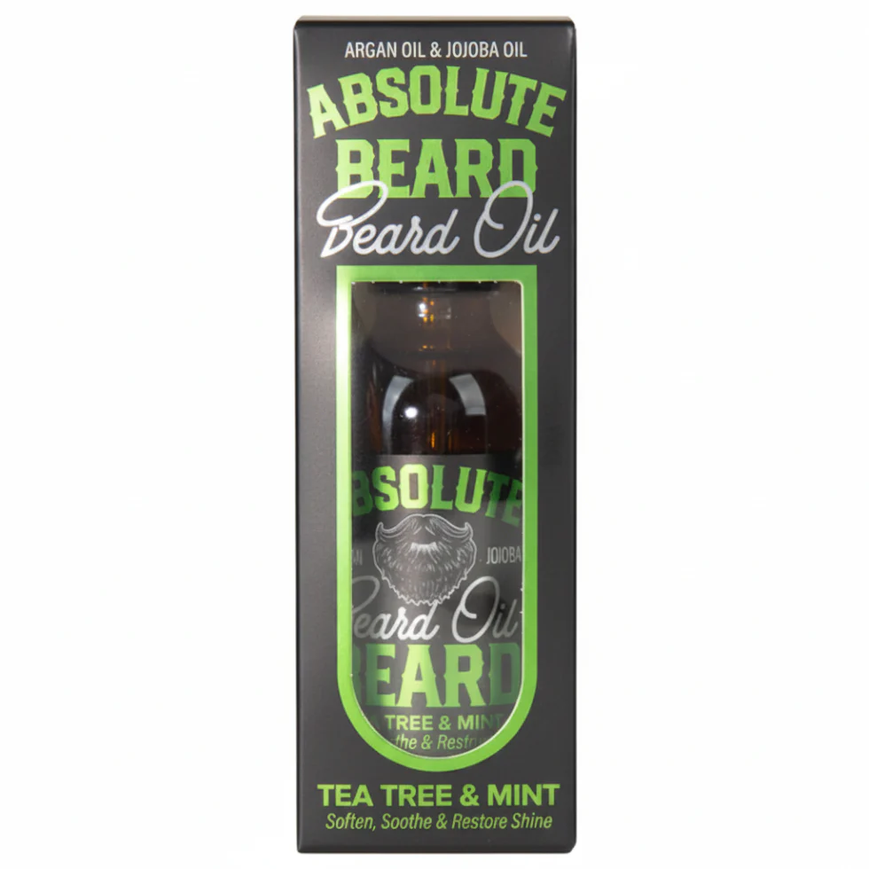 Absolute Beard Oil Tea Tree & Mint 60ml | Soften, Soothe & Restore Shine