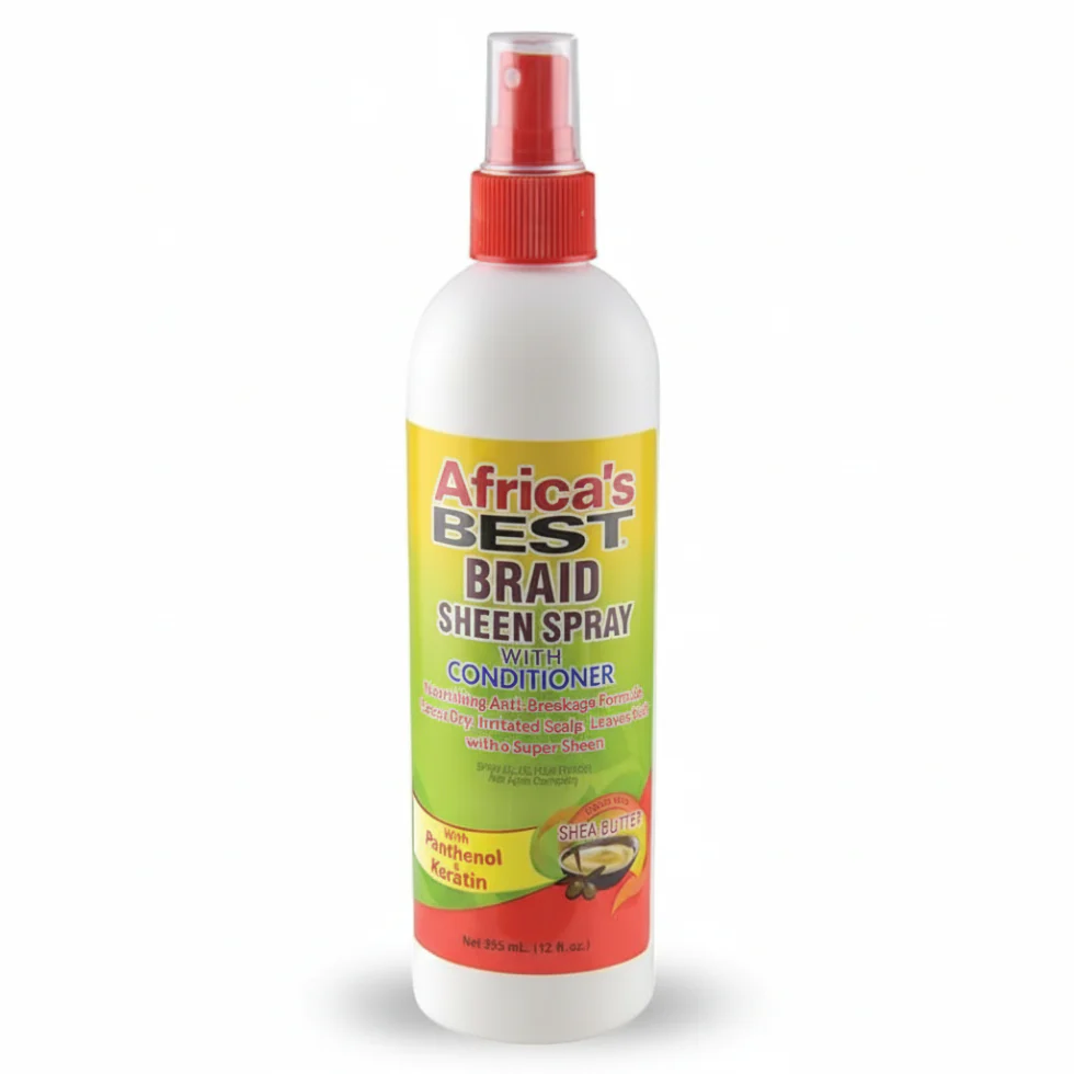 Africa's Best Braid Sheen Spray With Conditioner 355ml | Moisturize & Shine Braids