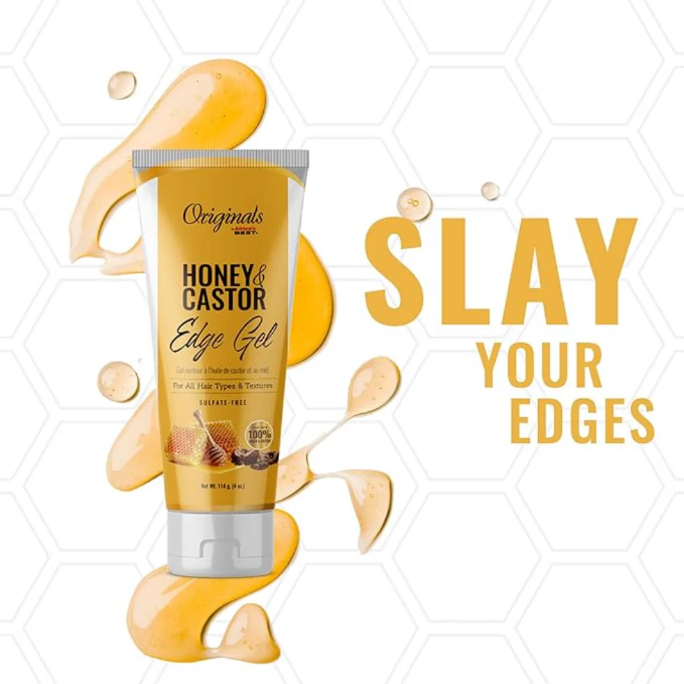 Originals by Africa’s Best Honey & Castor Edge Gel 114g | Strong Hold & Shine - Image 2