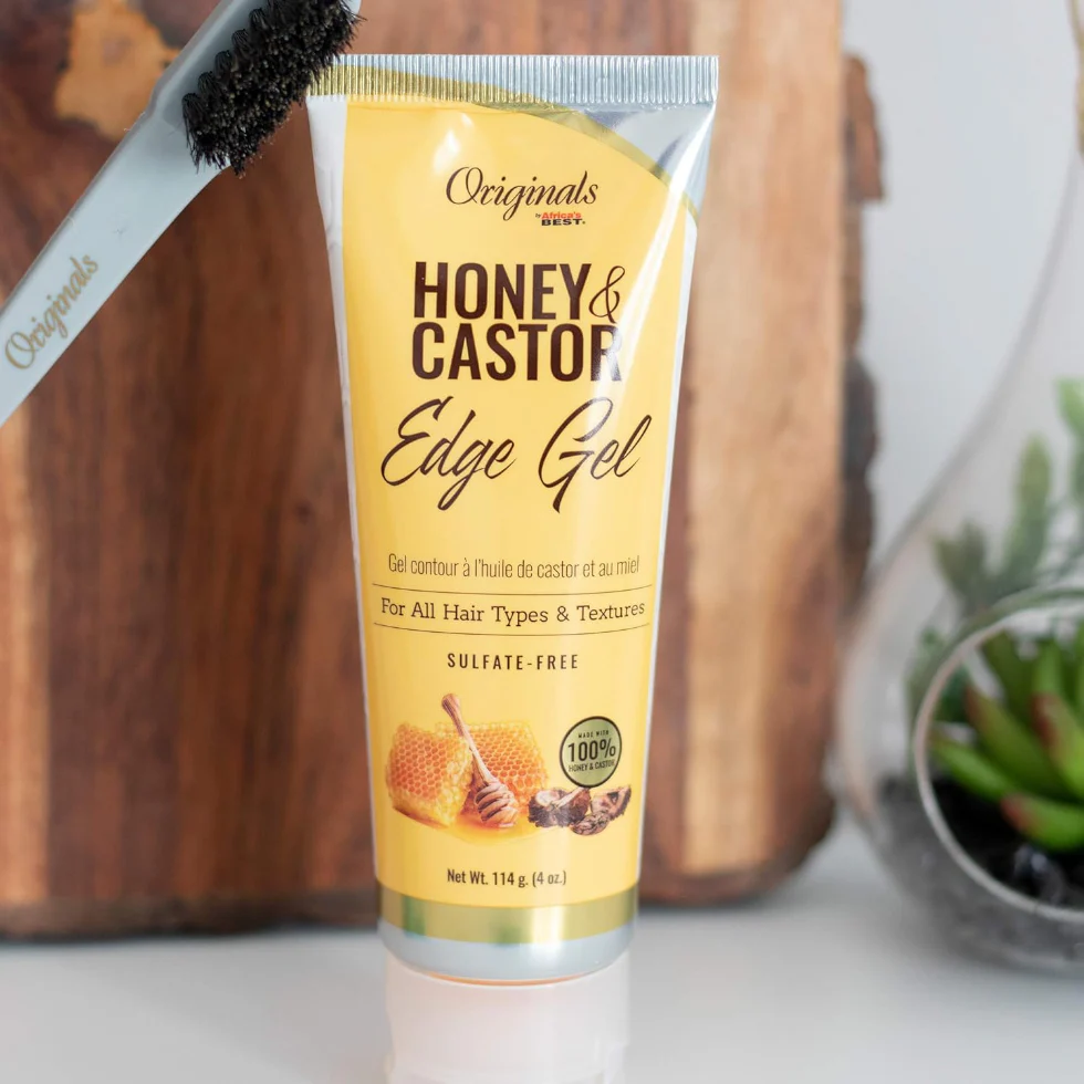 Originals by Africa’s Best Honey & Castor Edge Gel 114g | Strong Hold & Shine - Image 4