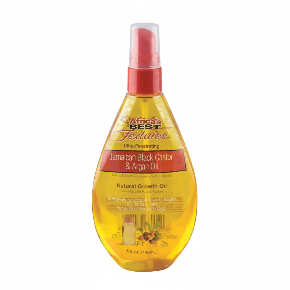 Africa's Best Textures Jamaican Black Castor & Argan Oil 148ml | Hair Growth Care