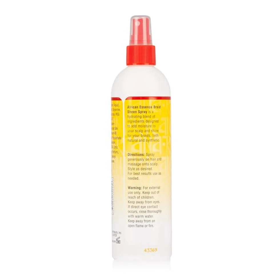 African Essence Braid Sheen Spray 355ml | Shine & Anti-Itch Formula - Image 3