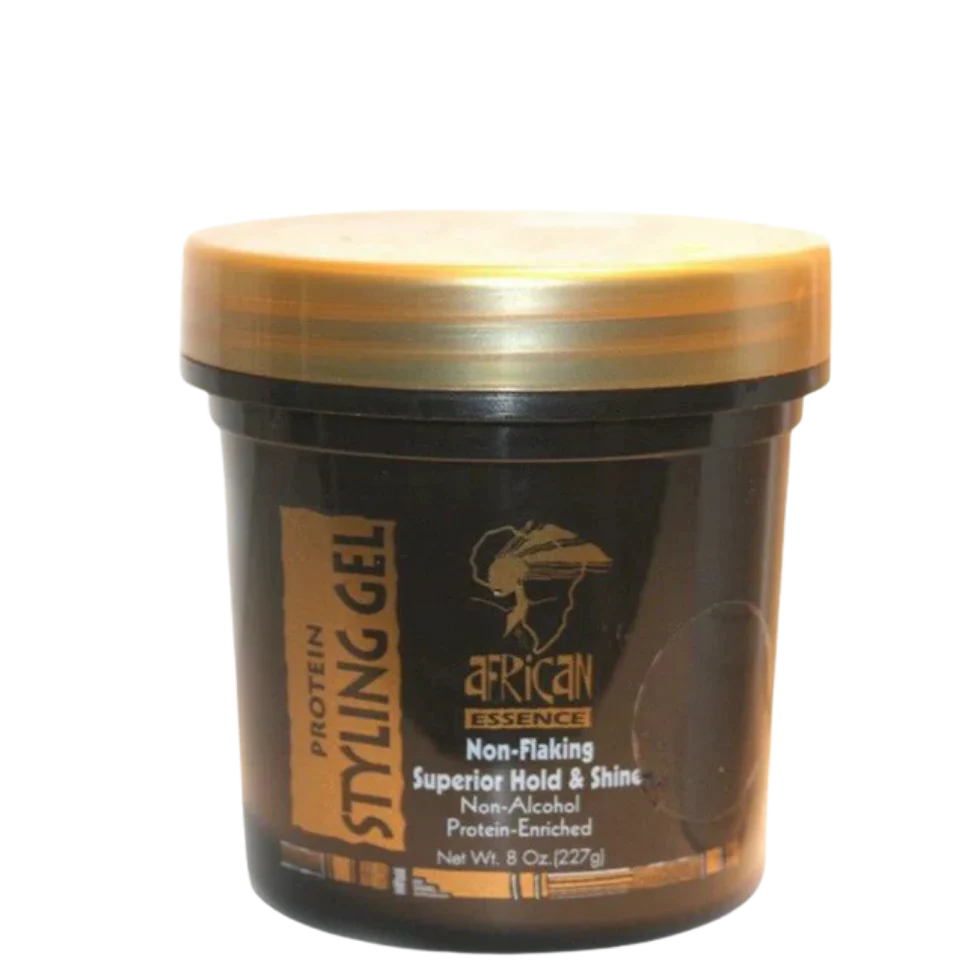 African Essence Protein Styling Gel Black 904g | Strong Hold & Shine