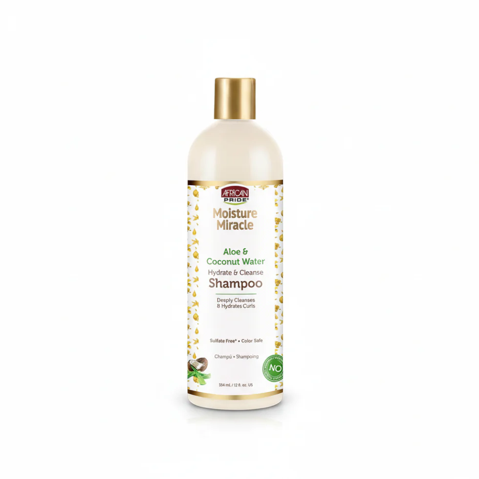 African Pride Aloe & Coconut Water Shampoo  – 12oz Hydrating & Cleanse