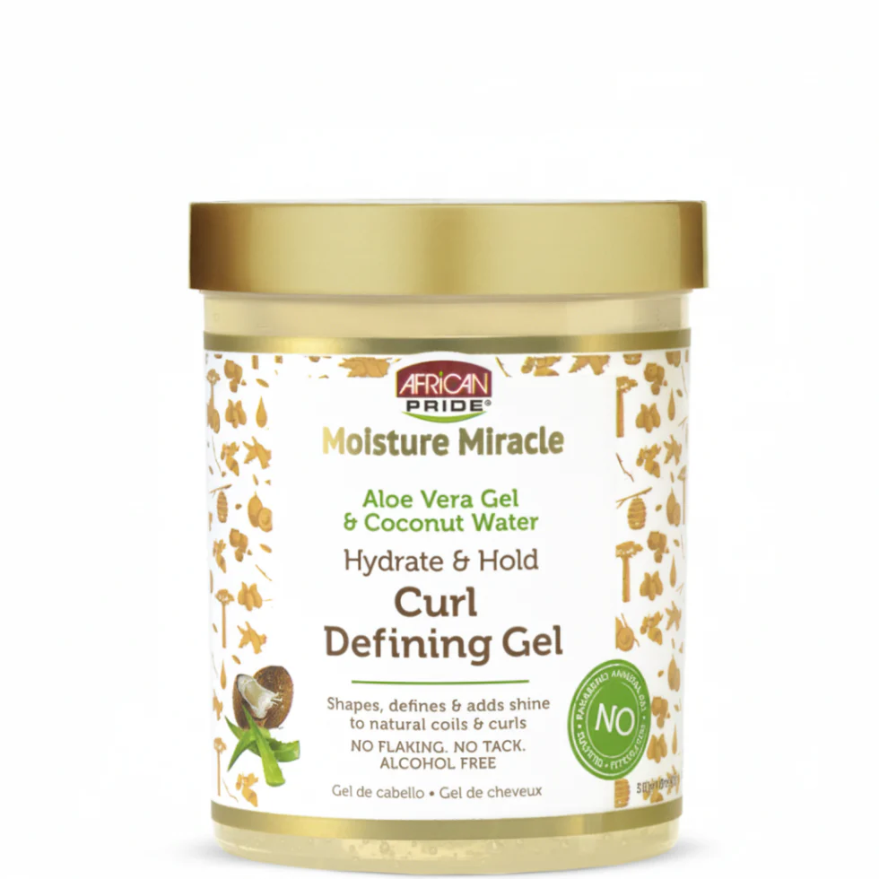 African Pride Aloe Coconut Curl Defining Gel 18oz | Hydrate & Frizz Control