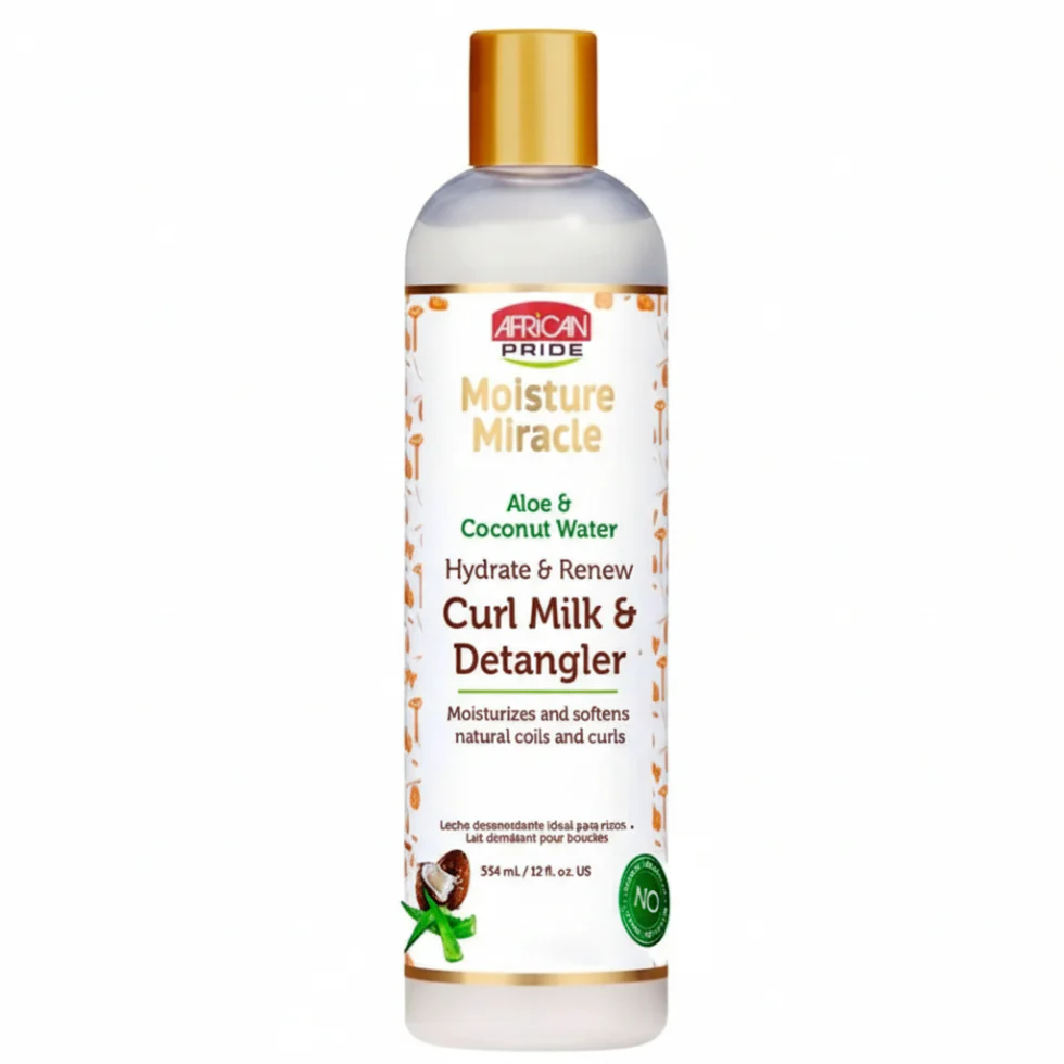African Pride Aloe Coconut Curl Milk 354ml | Hydrate & Detangle Curly Hair