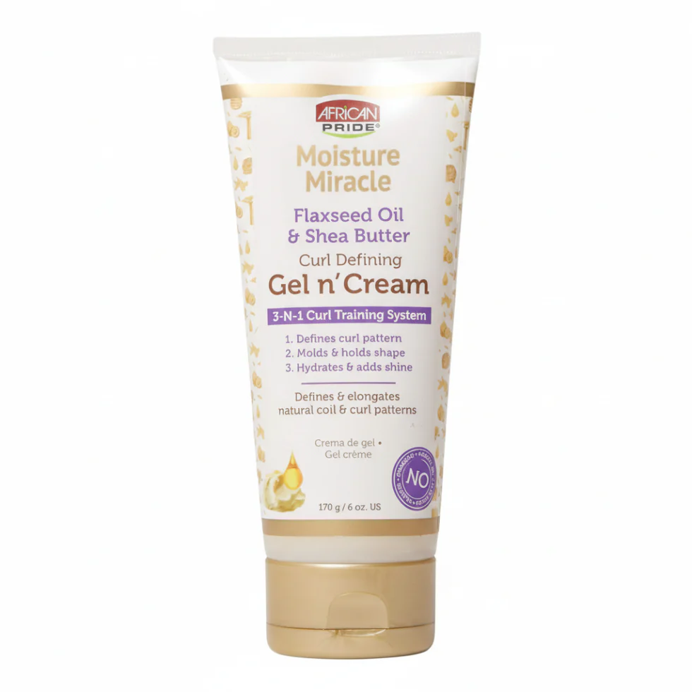African Pride Moisture Miracle Gel N Cream 6oz | Curl Define & Hydrate