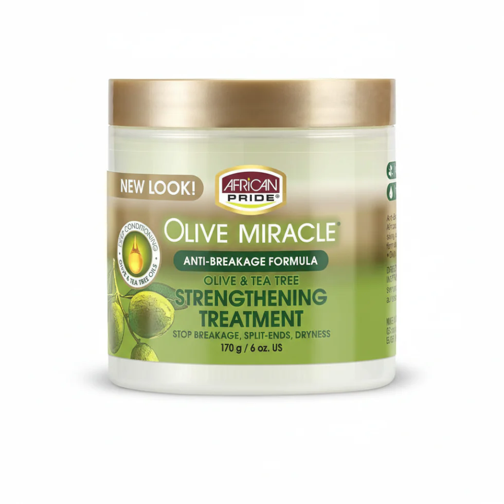 African Pride Olive Tea Tree Treatment 170g | Anti-Breakage Strengthening Care