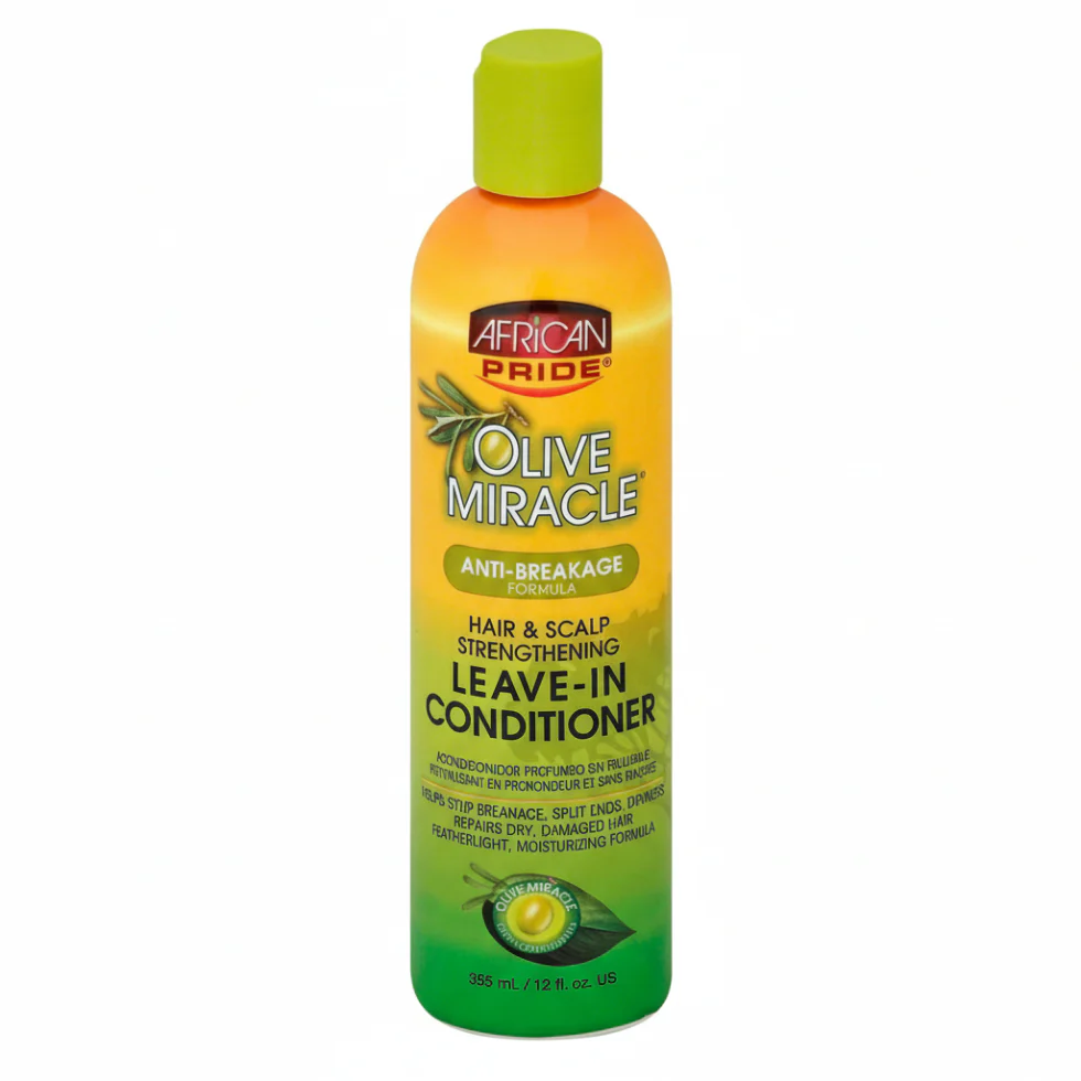 African Pride Olive Miracle Leave-In Conditioner 12oz | Anti-Breakage & Moisture