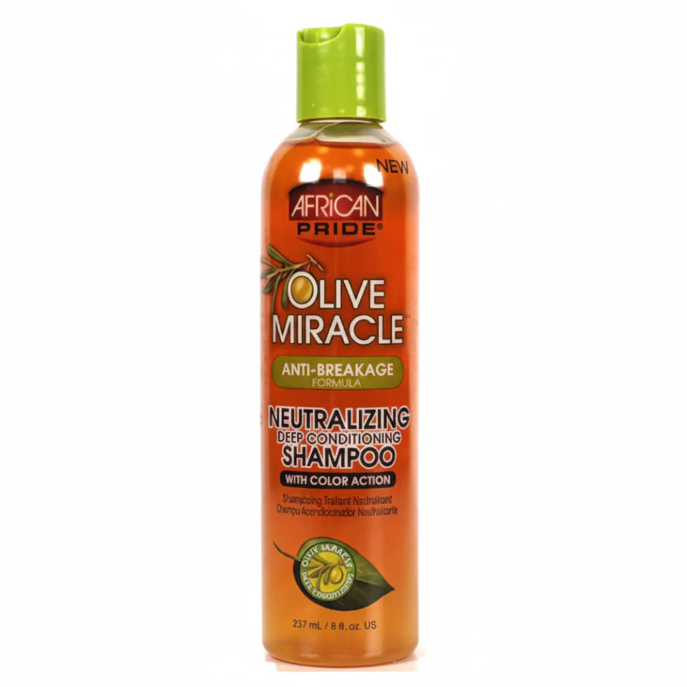 African Pride Olive Miracle Neutralizing Shampoo 237ml | Deep Conditioning Care