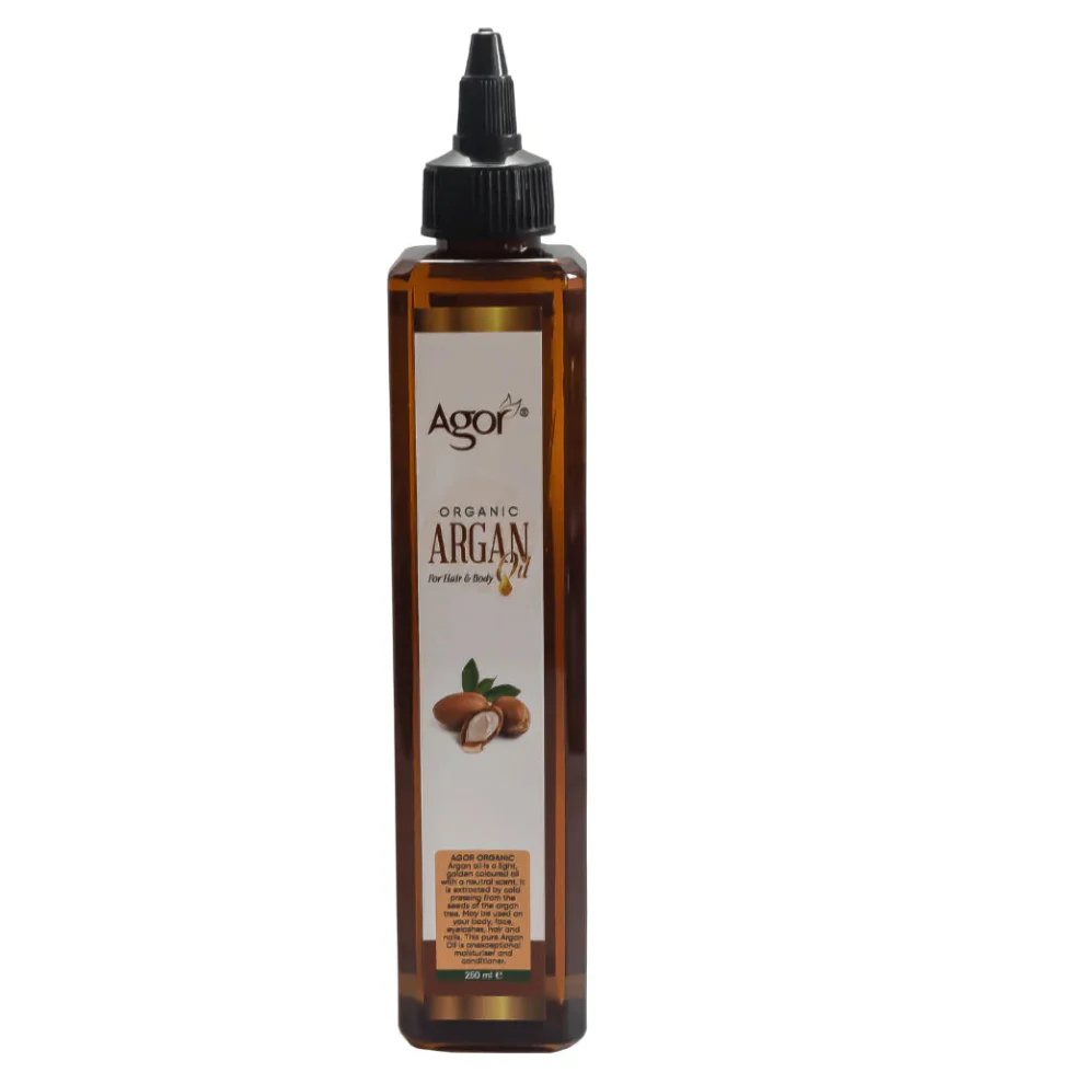 Agor Organic Argan Oil 250ml | Hair & Body Shine, Repair & Moisture Care