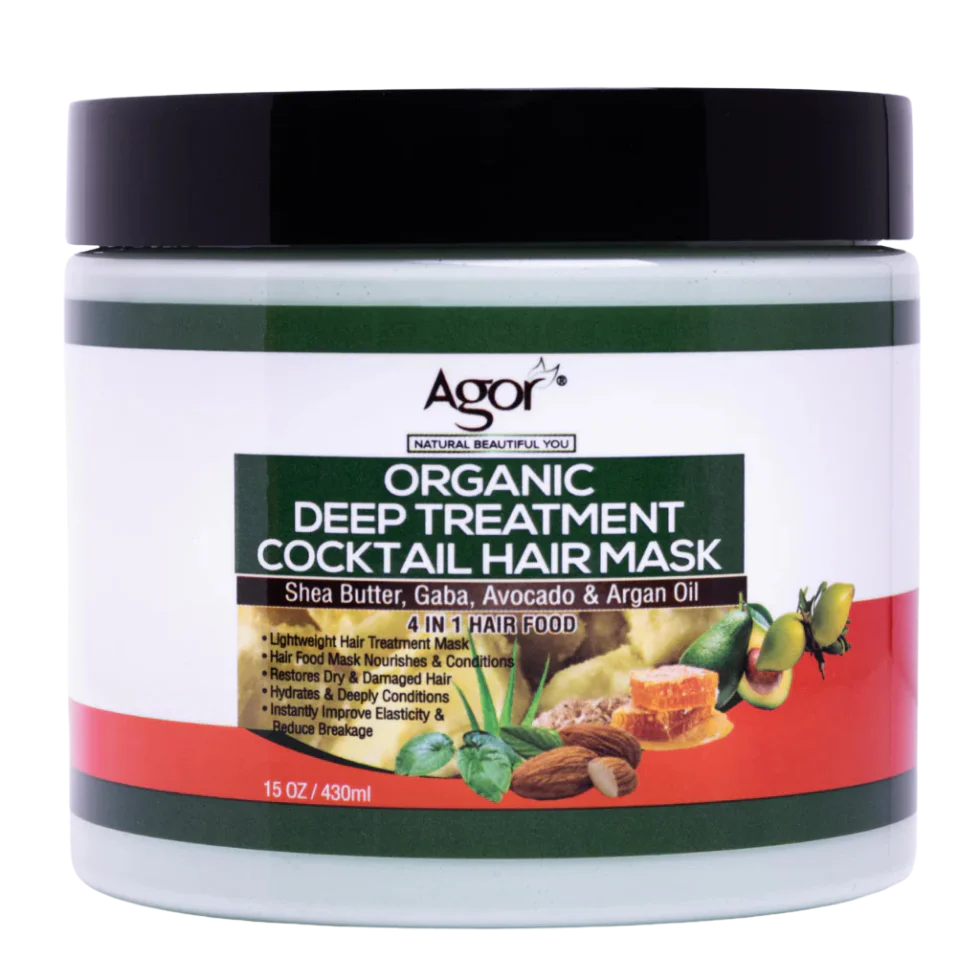 Agor Organic Deep Treatment Hair Mask 430ml | Shea Argan Avocado Repair Mask