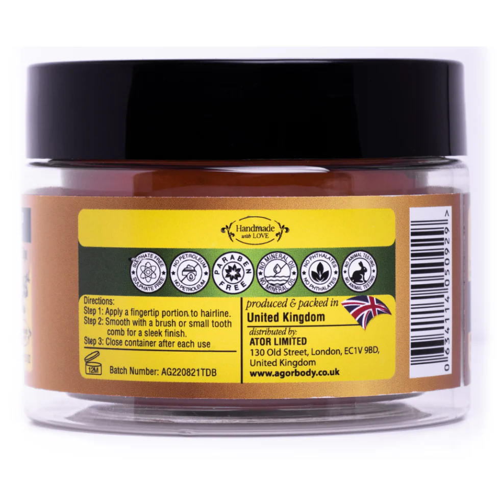 Agor Organic Flaxseed Edge Control 100g | Strong Hold Smooth Styling Gel - Image 2