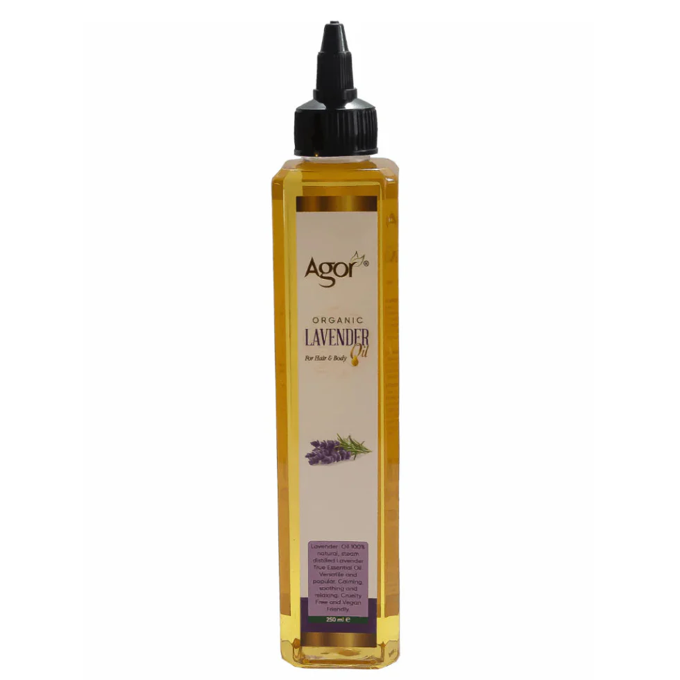 Agor Organic Lavender Oil 250ml | Hair & Body Relaxing Nourishment Care