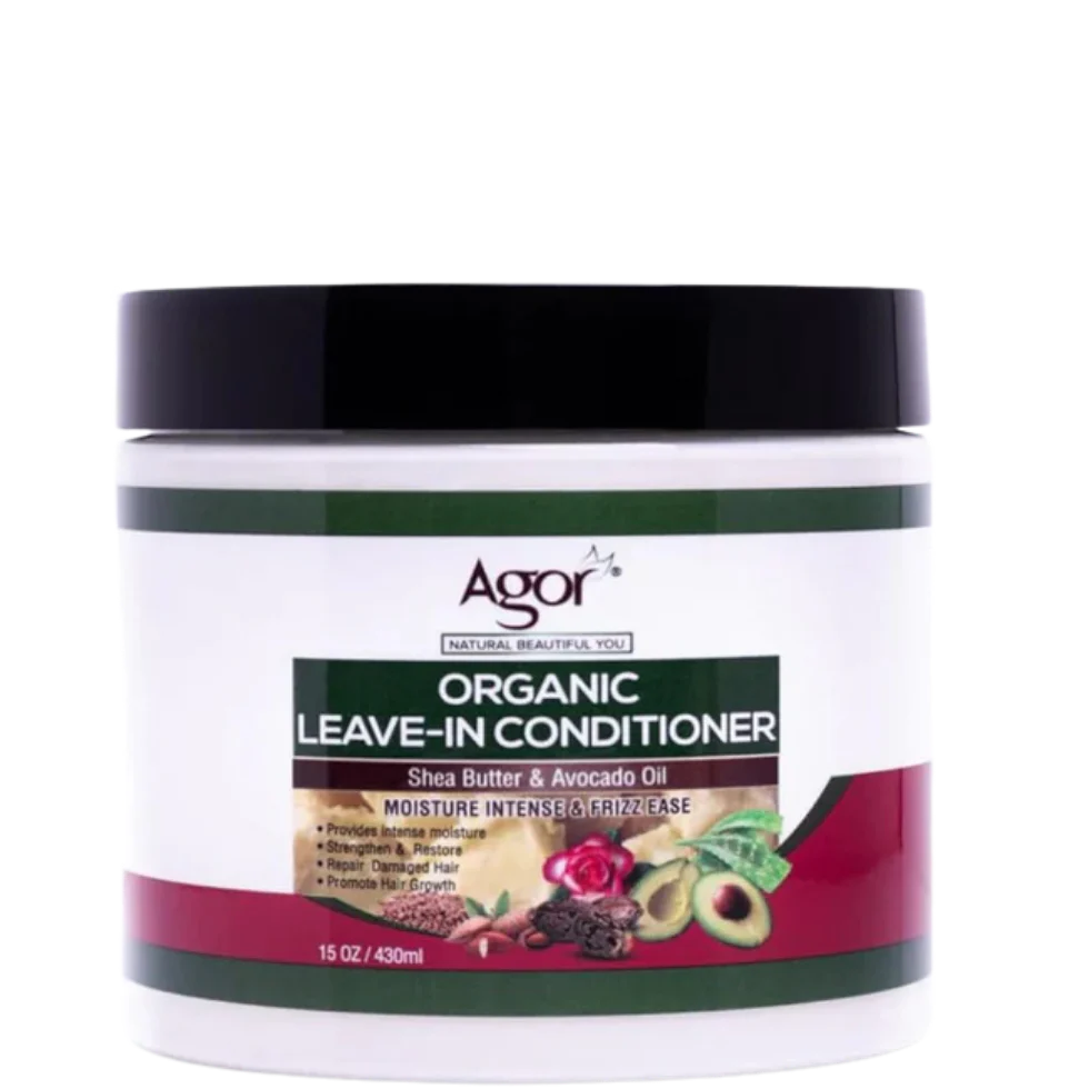 Agor Organic Leave-In Conditioner 430ml | Shea Avocado Frizz Control Hair Care
