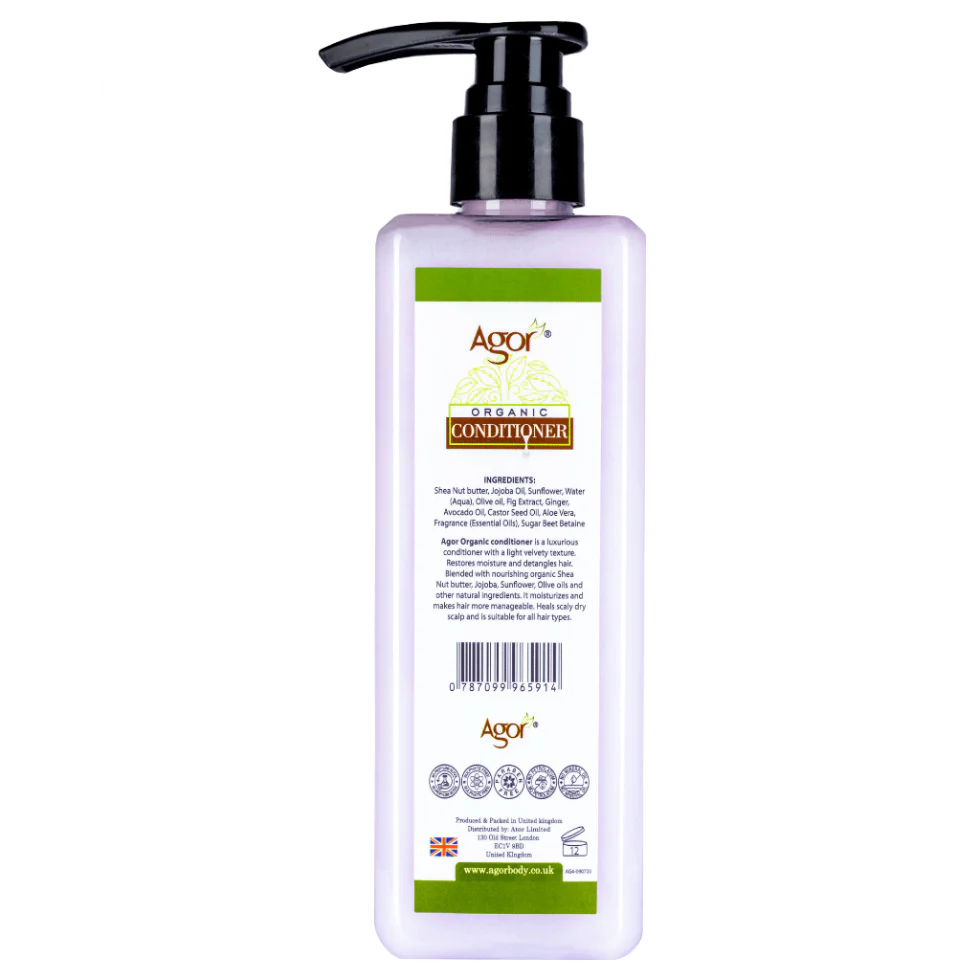 Agor Organic Conditioner 500ml | Nourish Moisturize Volumize Soft Shiny Hair - Image 2