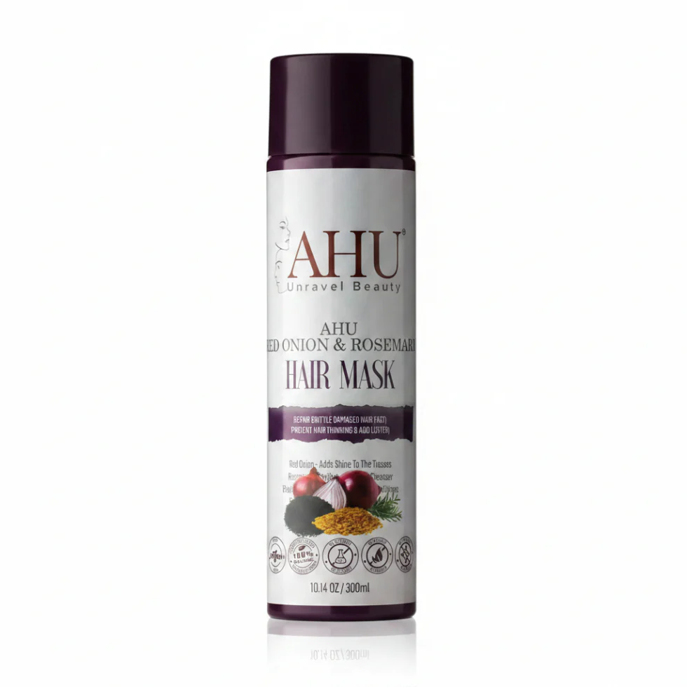 AHU Red Onion & Rosemary Hair Mask 300ml | Deep Repair & Strengthen