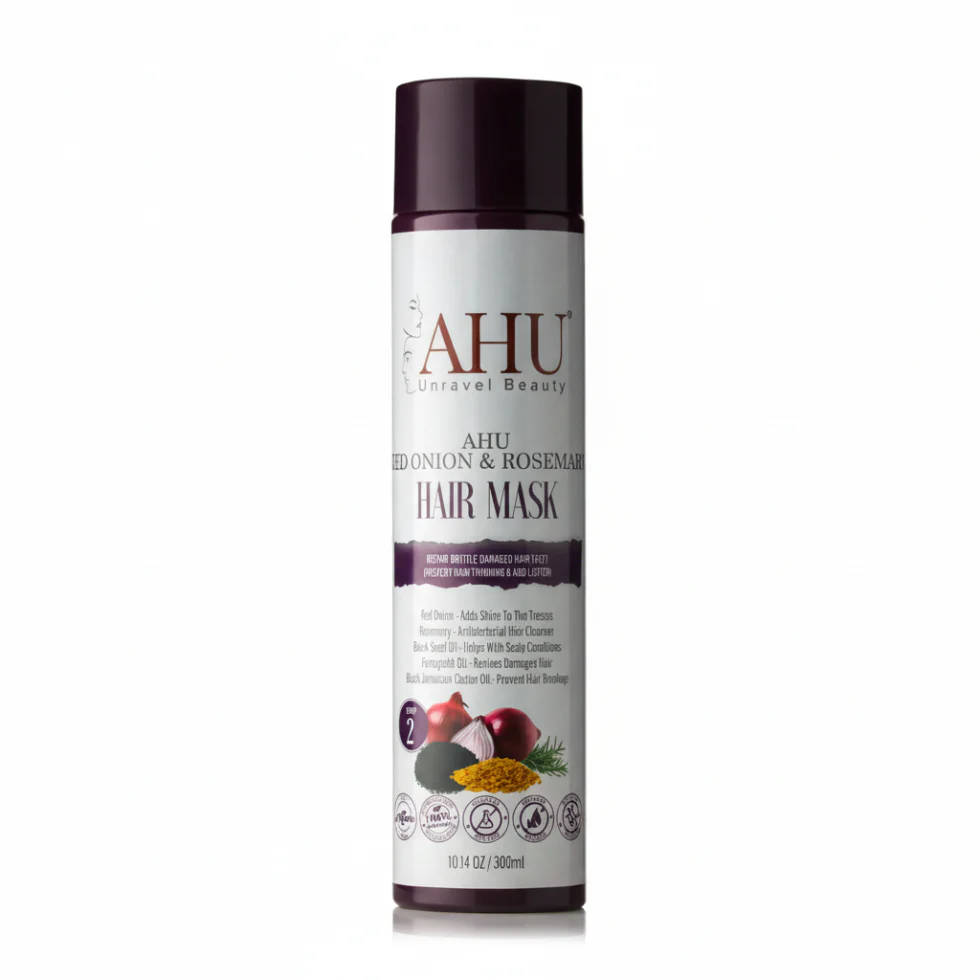 AHU Red Onion & Rosemary Hair Mask 300ml | Deep Repair & Strengthen Hair