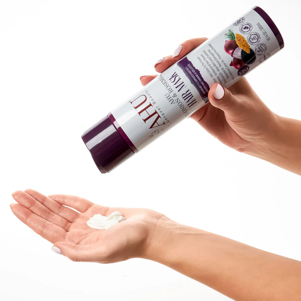 AHU Red Onion & Rosemary Hair Mask 300ml | Deep Repair & Strengthen Hair - Image 2