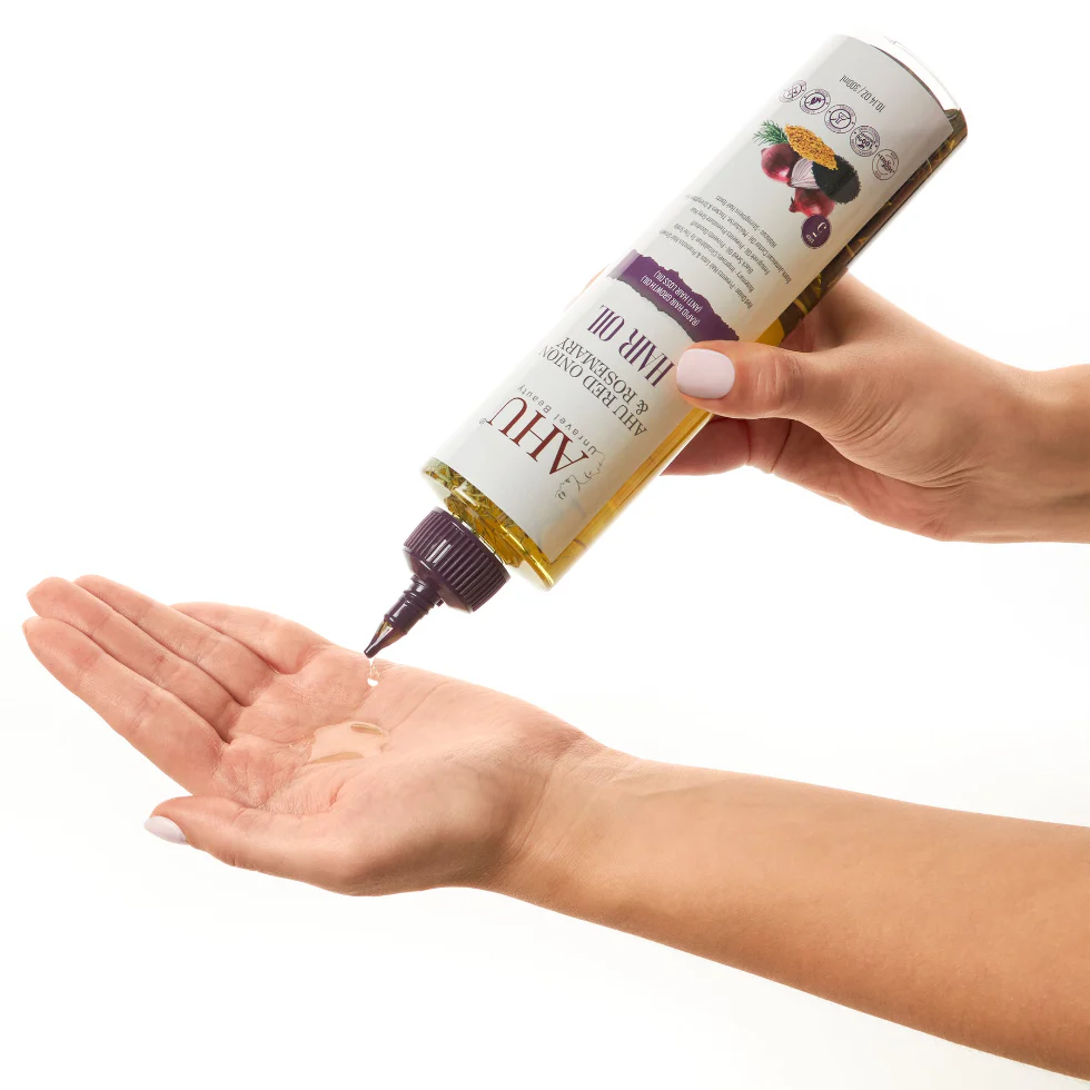 AHU Red Onion & Rosemary Hair Oil 300ml | Hair Growth & Hair Fall Control - Image 2