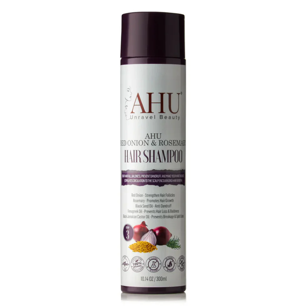 AHU Red Onion & Rosemary Hair Shampoo 300ml | Strengthen & Nourish Hair