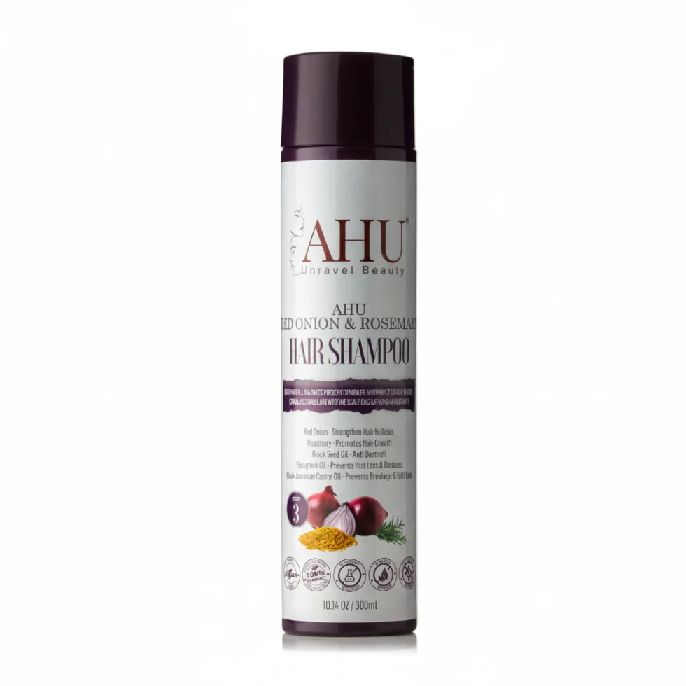 AHU Red Onion & Rosemary Shampoo 300ml | Strengthen & Hair Growth Care
