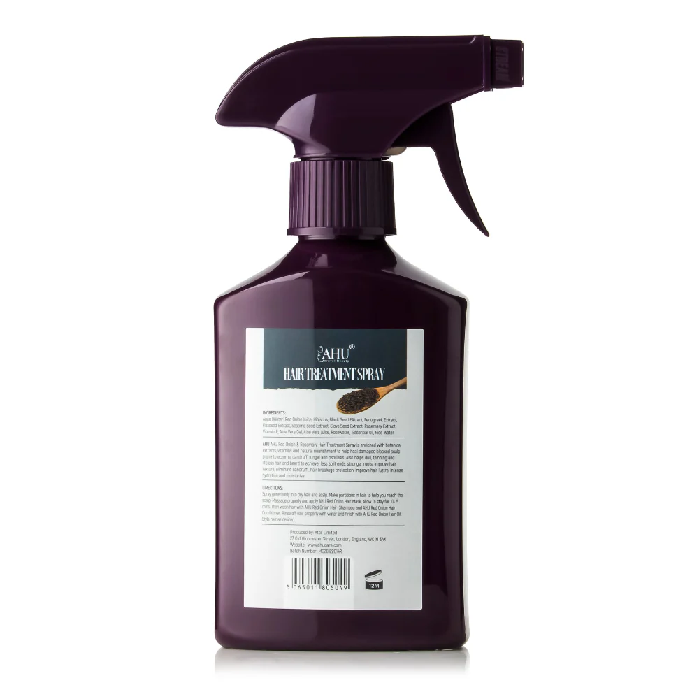 AHU Red Onion & Rosemary Hair Spray 300ml | Scalp Care & Hair Growth