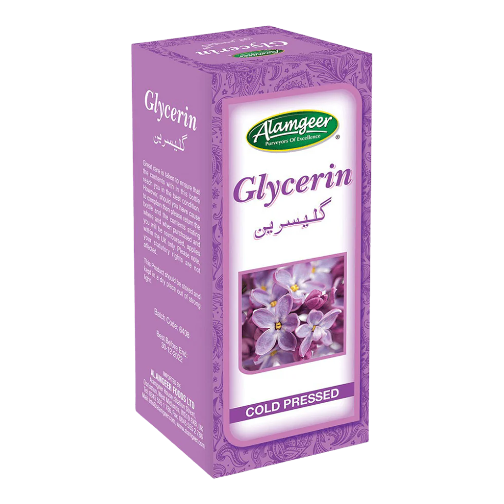 Alamgeer Glycerin 100ml | Pure Moisturizing Skin & Hair Care Oil