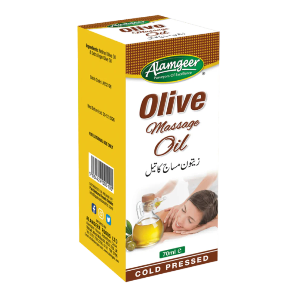 Alamgeer Olive Massage Oil 70ml | Relaxing & Nourishing Body Care Oil