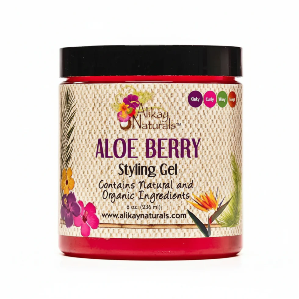 Alikay Naturals Aloe Berry Style Gel 8oz | Hydrating, Frizz-Free Hold