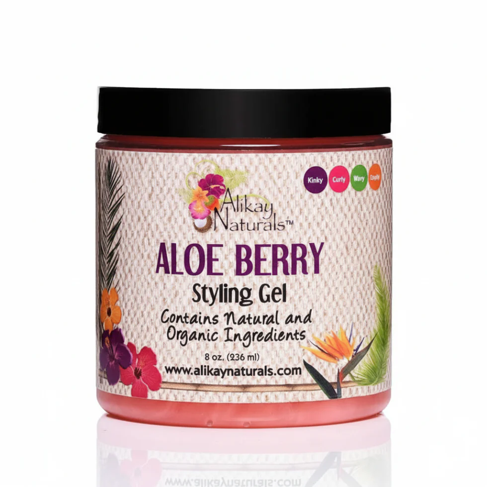 Alikay Naturals Aloe Berry Style Gel 8oz | Hydrating, Frizz-Free Hold