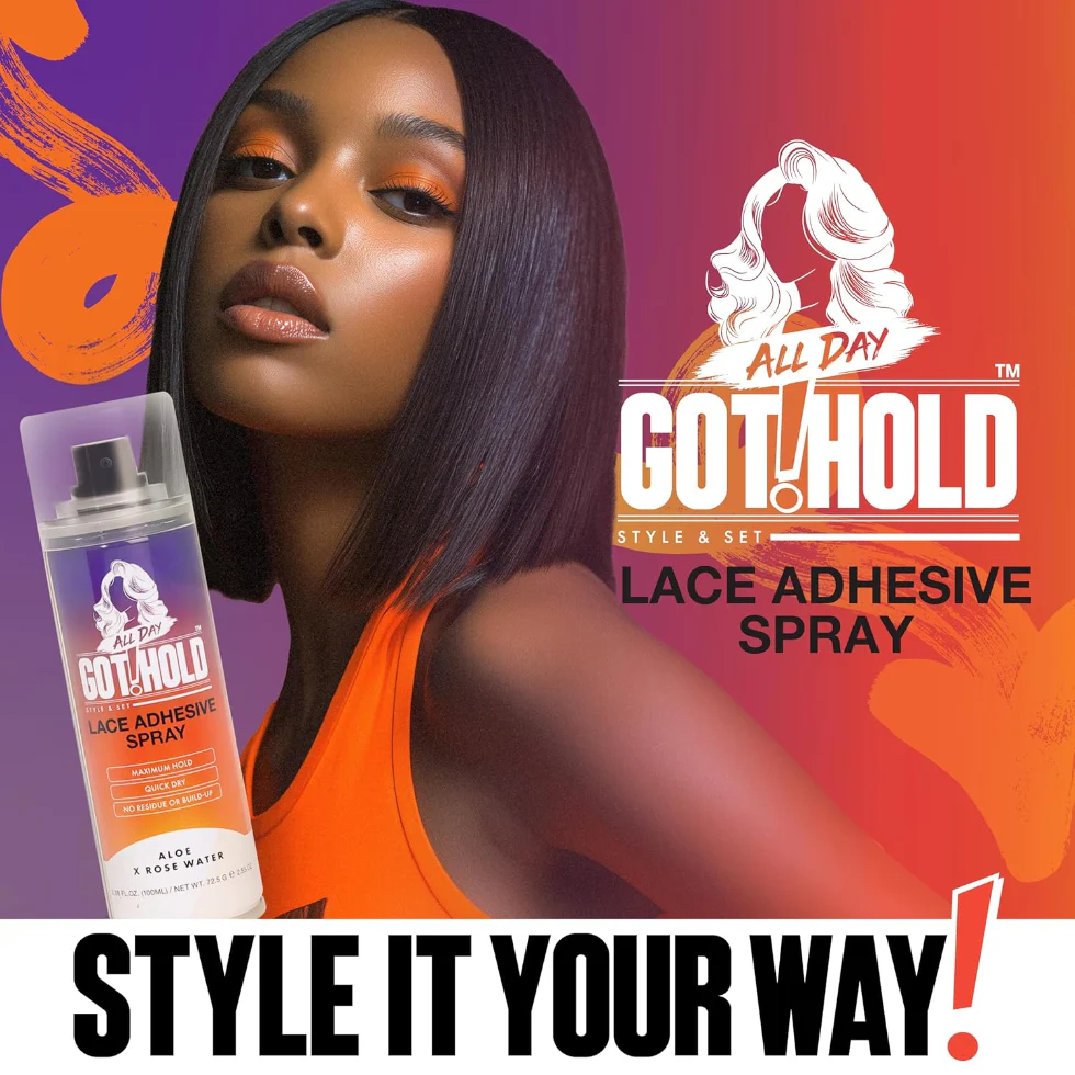 All Day Got Hold Lace Adhesive Spray 100ml | Extra Strong Wig Hold - Image 4