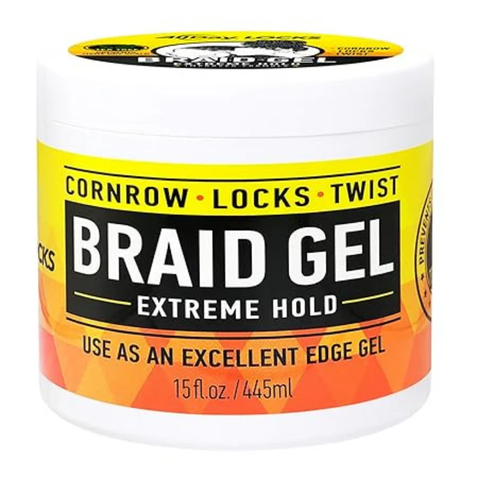 AllDay Locks Braid Gel Extreme Hold 15oz | Strong Hold Edge Control Gel