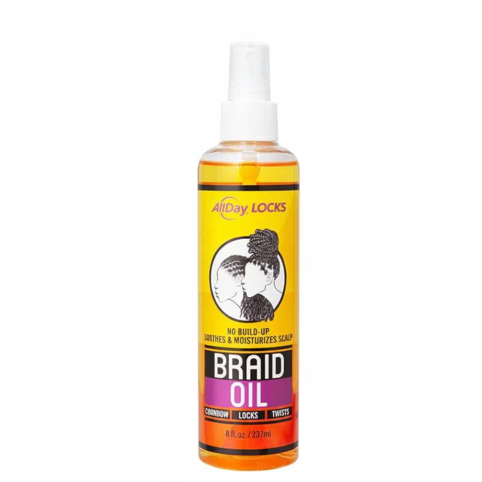 AllDay Locks Braid Oil 8oz | Moisturizing Scalp & Braid Care