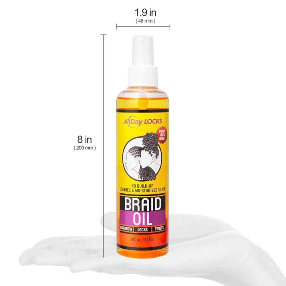 AllDay Locks Braid Oil 8oz | Moisturizing Scalp & Braid Care - Image 2