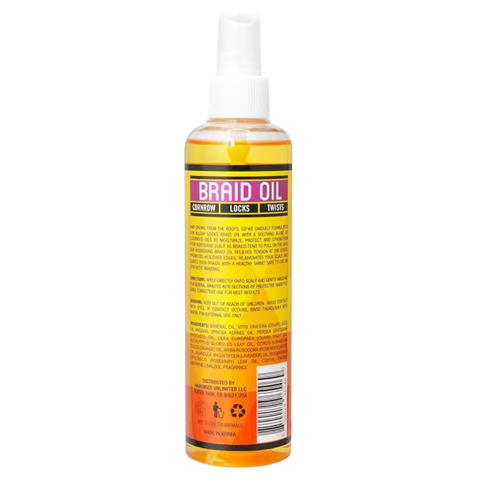 AllDay Locks Braid Oil 8oz | Moisturizing Scalp & Braid Care - Image 3