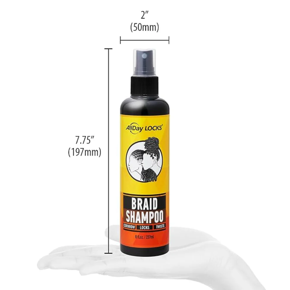 AllDay Locks Braid Shampoo 8oz | Rinse-Free Cleanser for Braids & Locs - Image 2