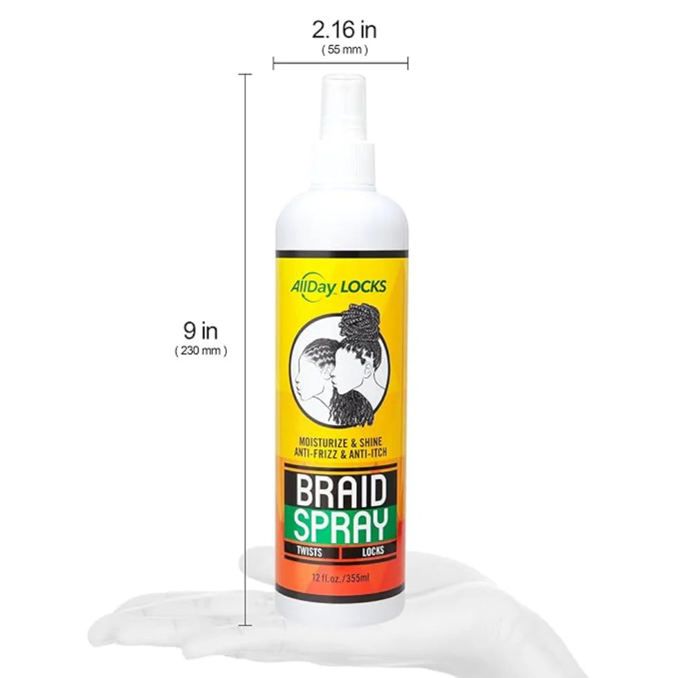 AllDay Locks Braid Spray 12oz | Hydrating Moisturizer for Braids & Locs - Image 2