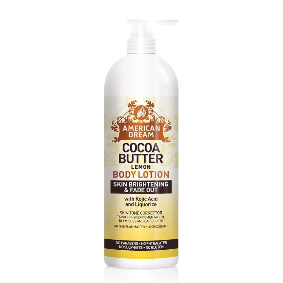 American Dream Cocoa Butter Lemon Lotion 500ml | Brighten & Even Skin Tone Care