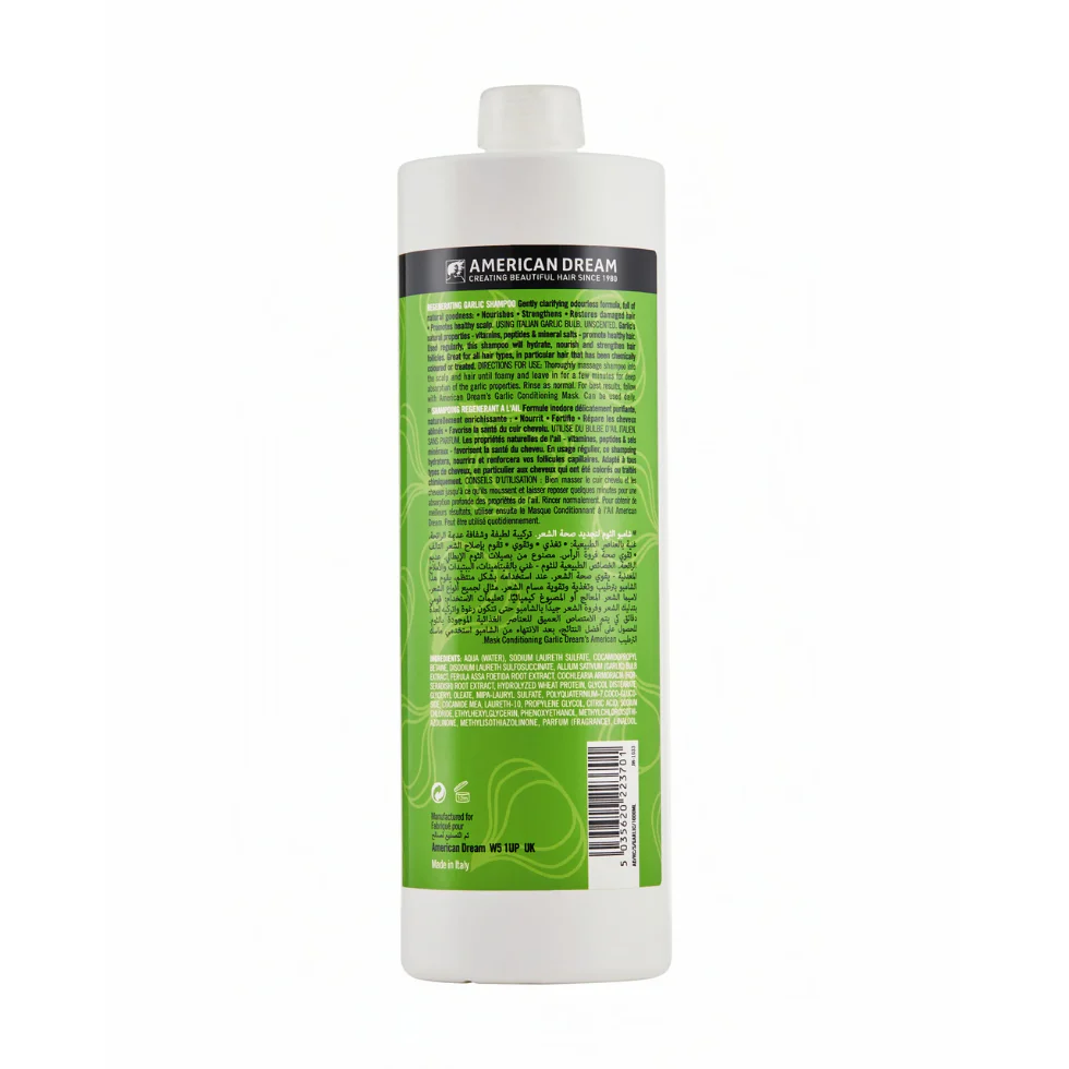 American Dream Garlic Shampoo 1000ml | Repair, Strength & Hair Growth - Image 2