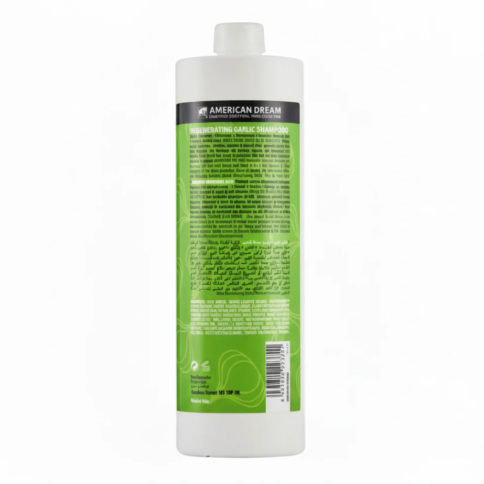 American Dream Garlic Shampoo 1000ml | Regenerating Strengthening Hair Care - Image 2