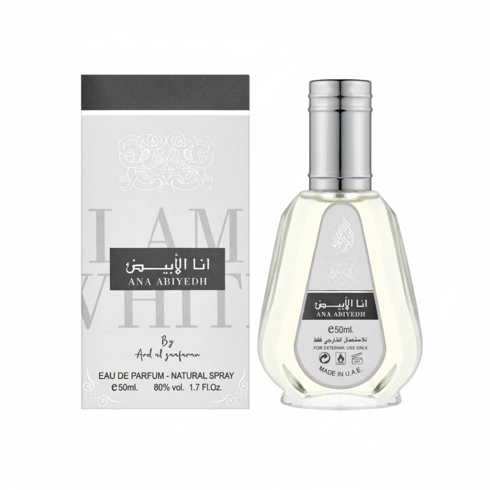 Ana Abiyedh Eau De Parfum 50ml by Ard Al Zaafaran | Soft Musk Fragrance