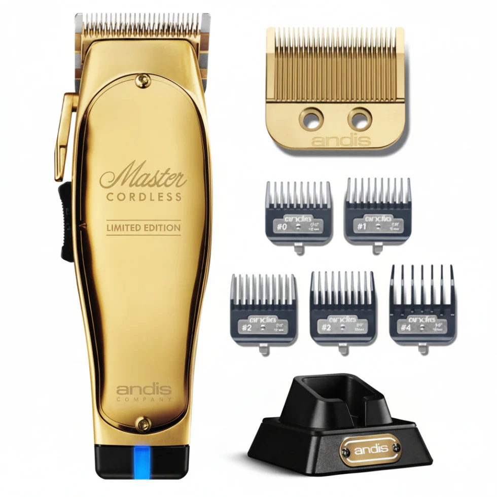 Andis Master Cordless Gold Clipper | Professional Lithium-Ion Barber Tool