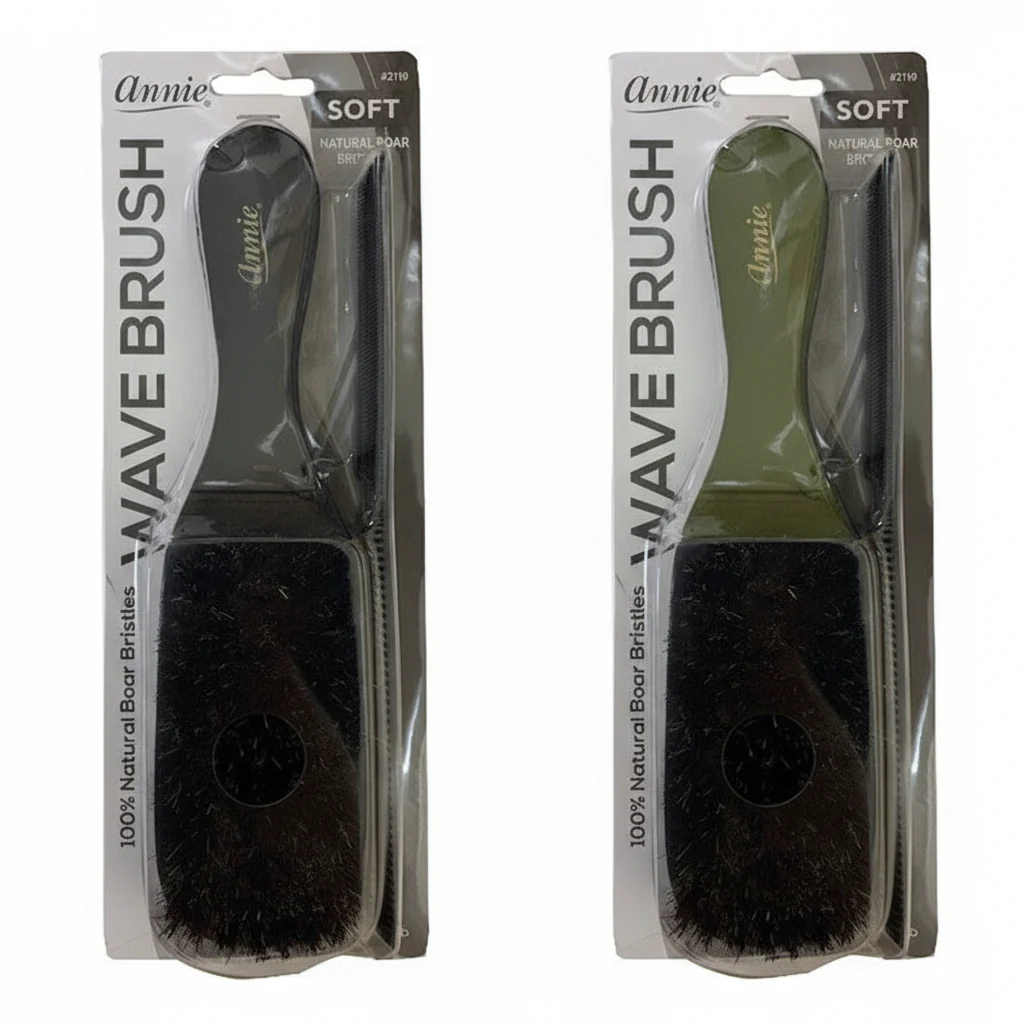 Annie Wave Brush Natural Boar Bristles Soft - 2119