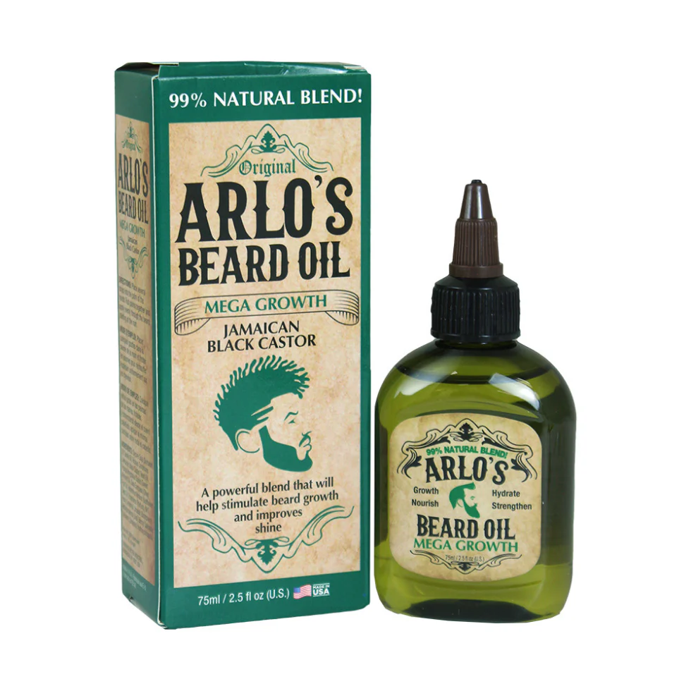 Arlo’s Beard Oil Mega Growth 75ml | Jamaican Black Castor Oil Beard Care