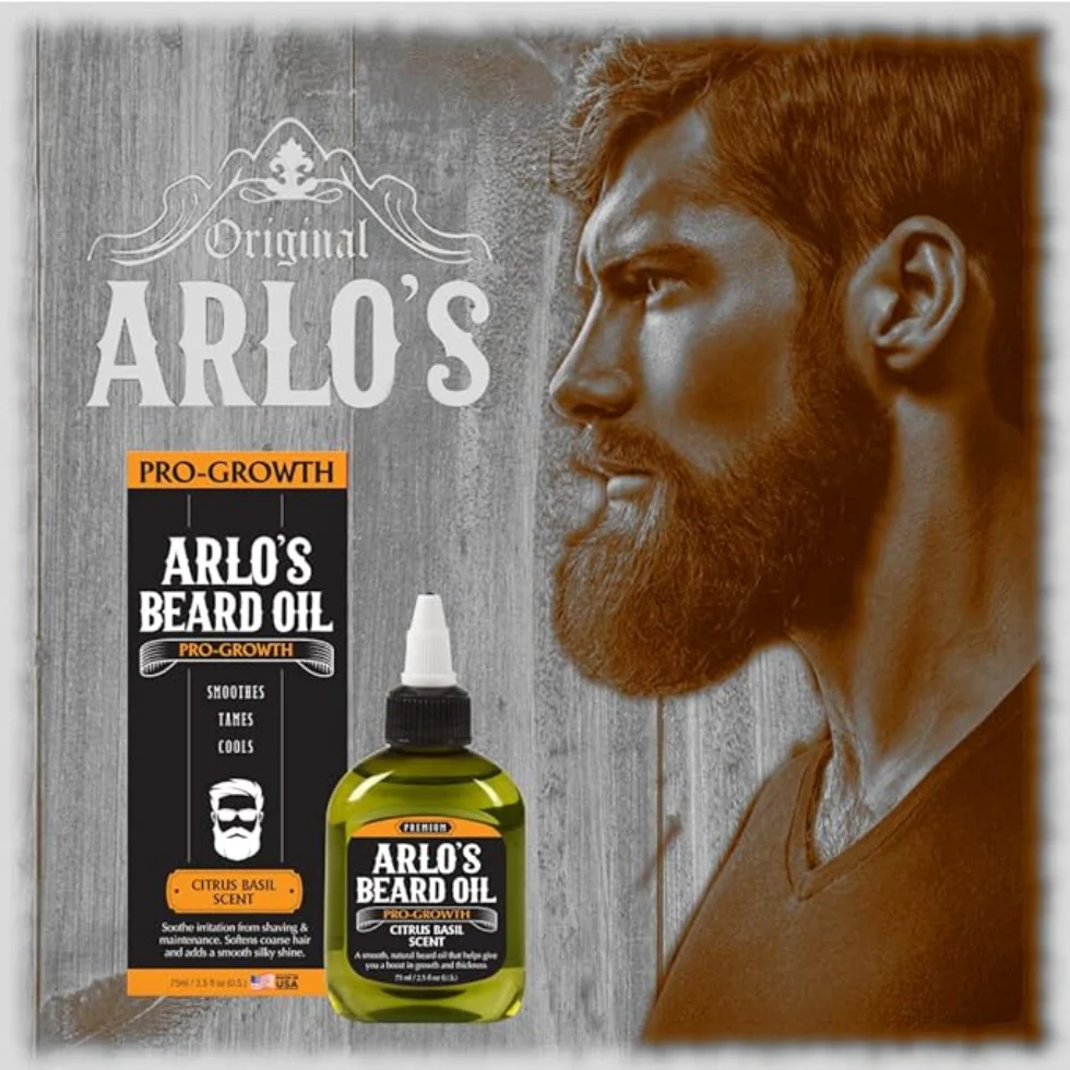Arlo’s Beard Oil Pro-Growth 75ml | Citrus Basil Smooth & Tame Beard Care - Image 2