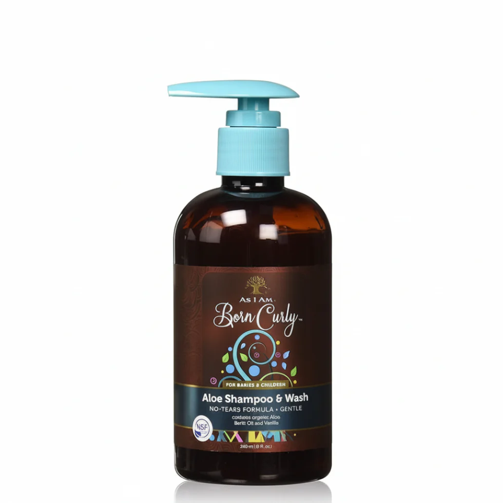 As I Am Born Curly Aloe Shampoo 240ml | Gentle Kids Curl Cleanser