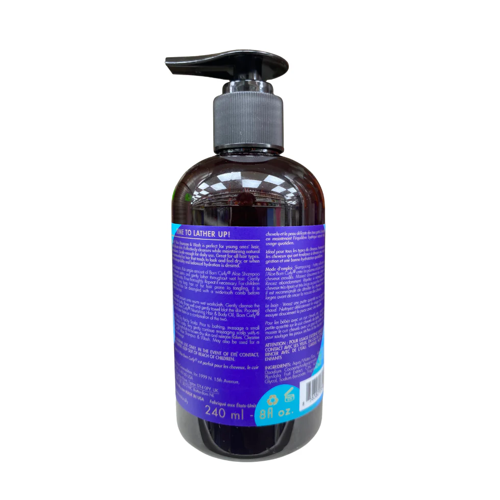 As I Am Born Curly Aloe Shampoo & Wash 8oz | Gentle Kids Cleanser - Image 2
