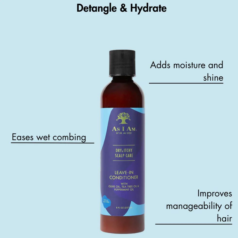 As I Am Dry & Itchy Scalp Leave-In Conditioner 237ml | Tea Tree Care - Image 3