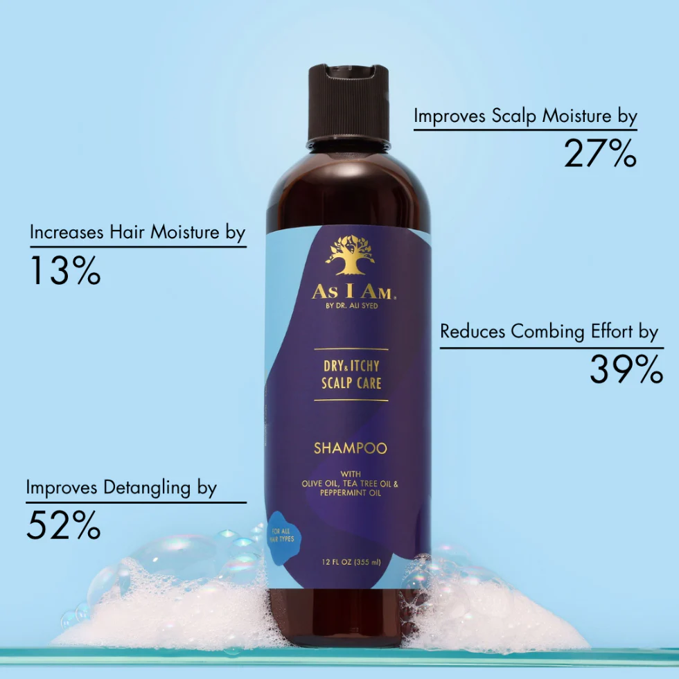 🌿 As I Am Dry & Itchy Scalp Shampoo 355ml | Anti-Dandruff Hair Care - Image 3